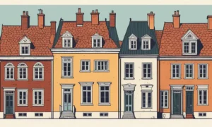 Gamle hjem i Danmark med arkitektoniske stilarter fra 1800-tallet til 1930'erne.