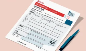 En dansk statsskatteform udfyldes online.