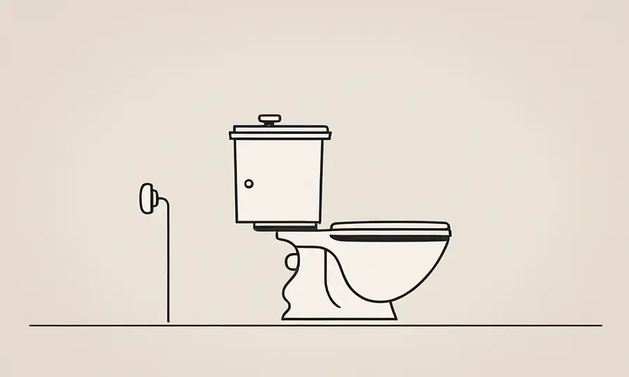 En gammel toiletskål omgivet af historiske artefakter af Danmarks fortid.