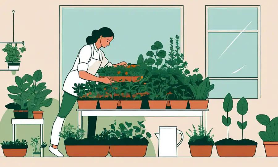Havedesign illustrationer viser høje planter og optimale jordbearbejdningsmetoder.