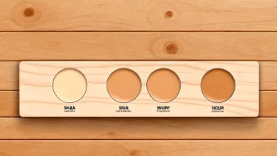 Et DIY foundation kit mærket Skur på en træ arbejdsbench.