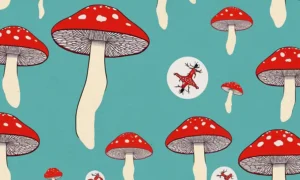 Et nærbillede af Fly Agaric svampesvamp med advarsler om det.