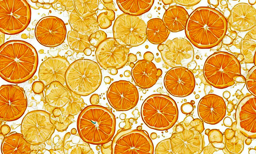 Et mikroskopisk billede af citrustræ celler under angreb af svampelignende organismer.