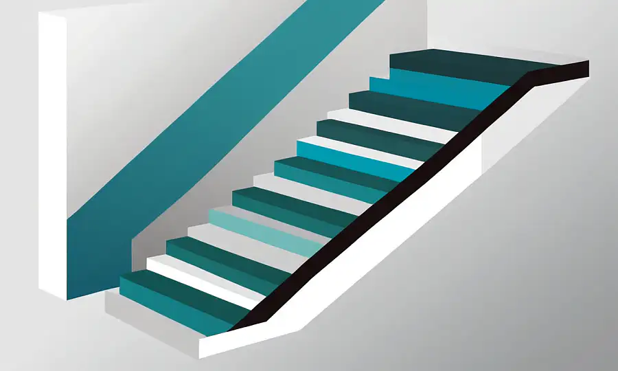 Stairs med forskellige materialer